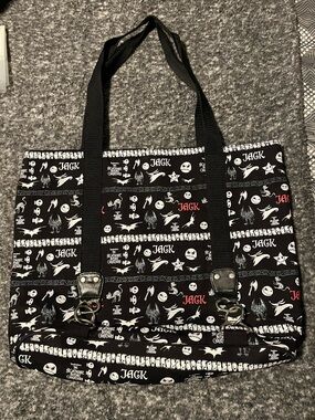 Nightmare Before Christmas Jack Skellington Tote Bag - Black & White